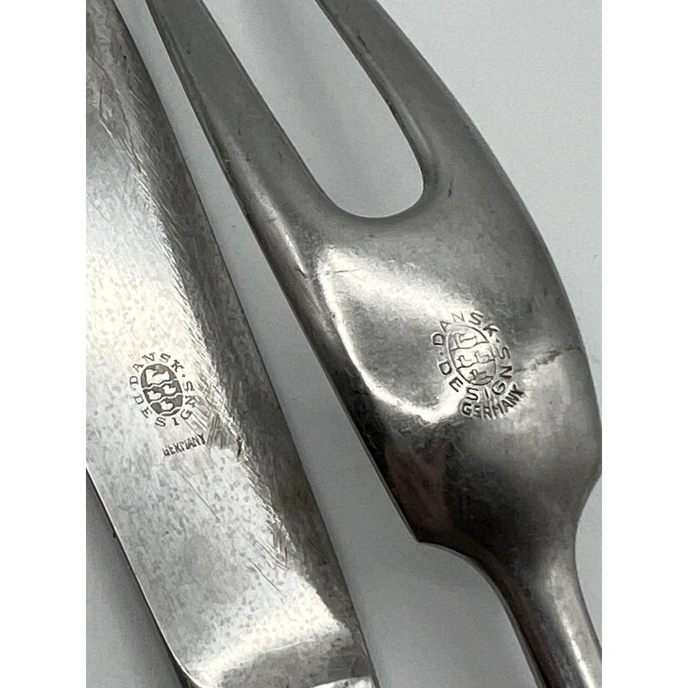 Lot Of 3 Dansk Stainless Variation IV Germany Large‎ Carving Set & Cheese Cutter
